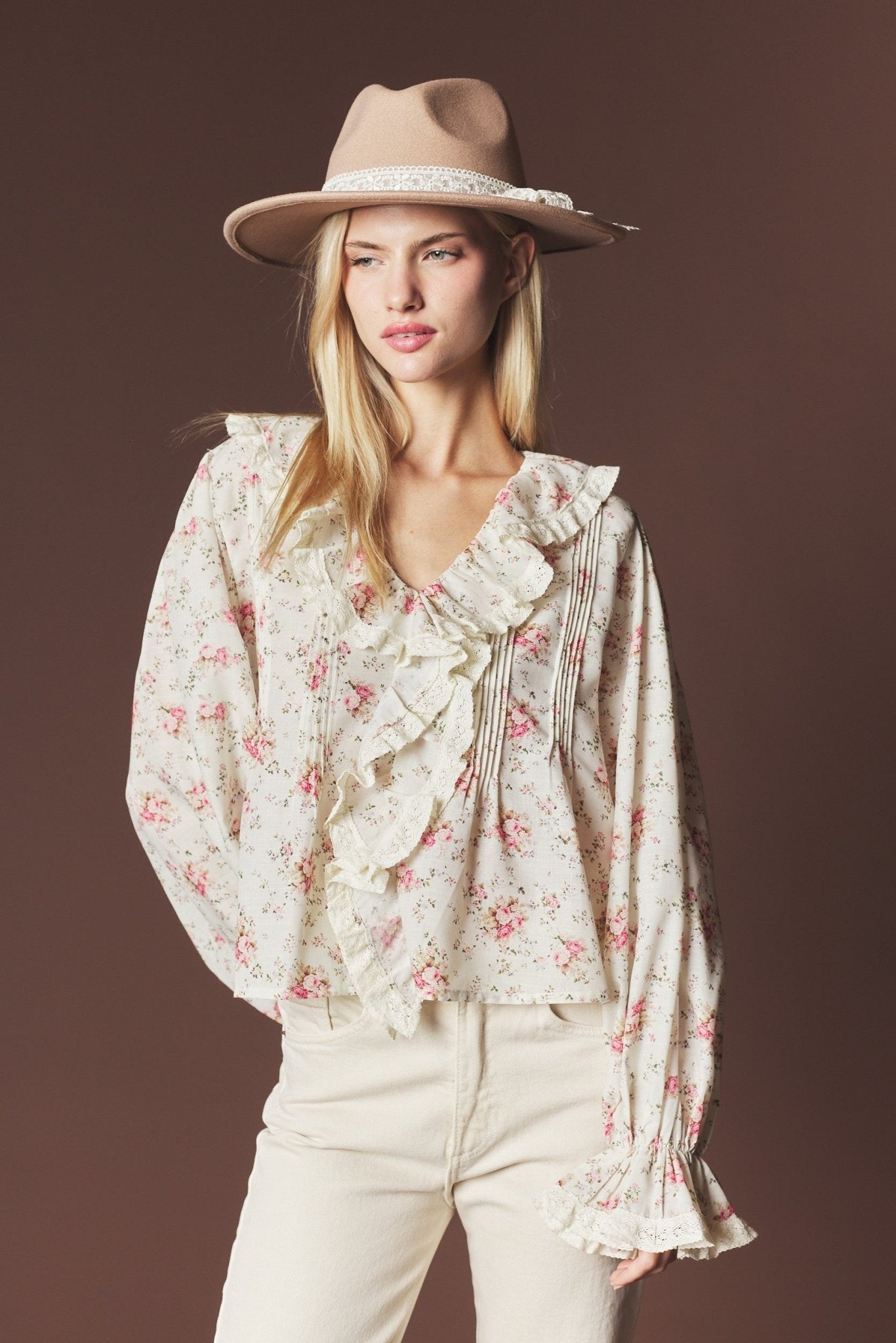Marguerite Floral Ruffle Blouse - Westly