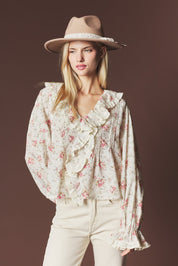 Marguerite Floral Ruffle Blouse - Westly