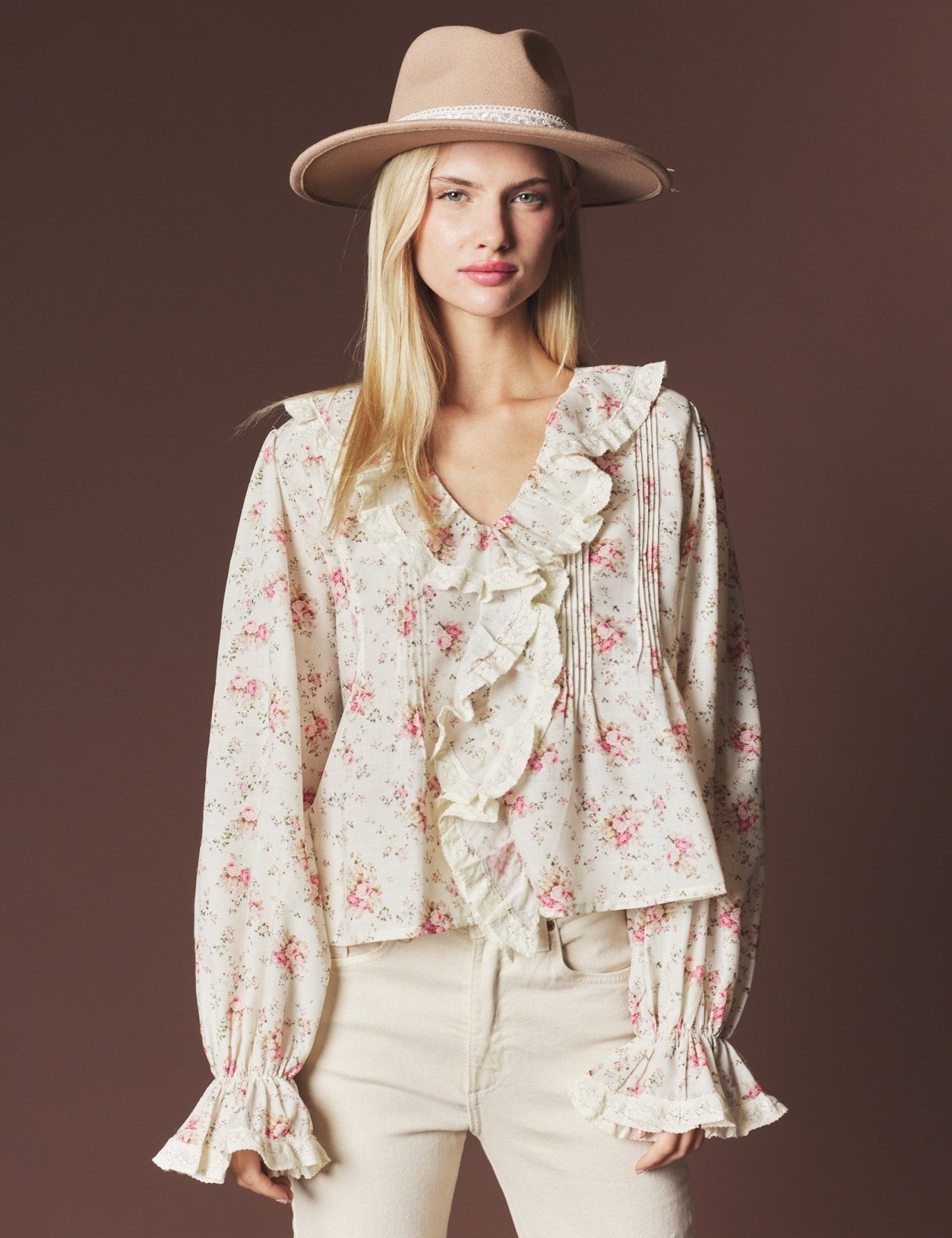 Marguerite Floral Ruffle Blouse - Westly