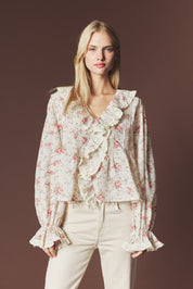 Marguerite Floral Ruffle Blouse - Westly