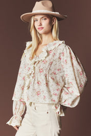 Marguerite Floral Ruffle Blouse - Westly