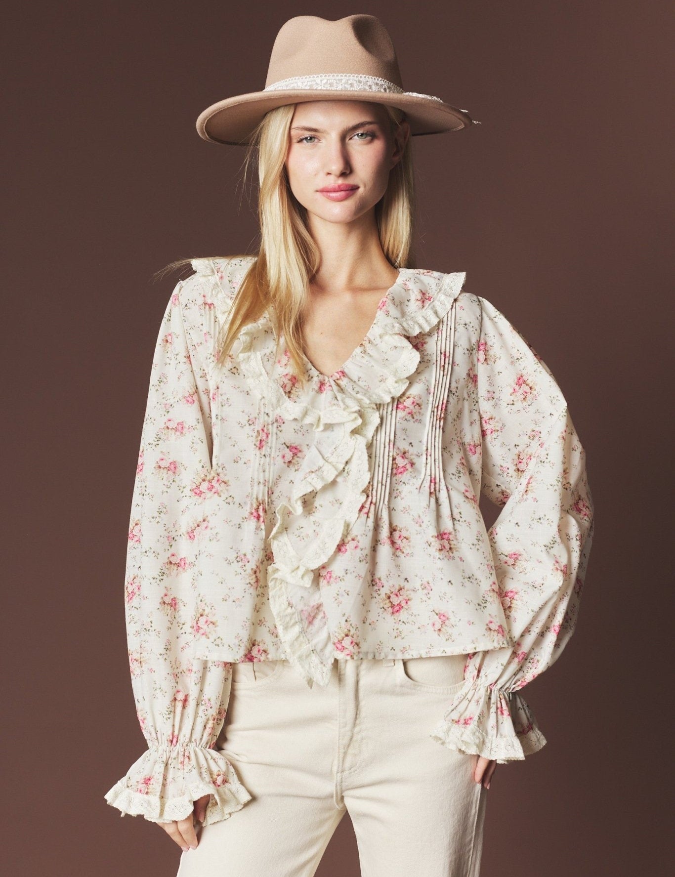 Marguerite Floral Ruffle Blouse - Westly