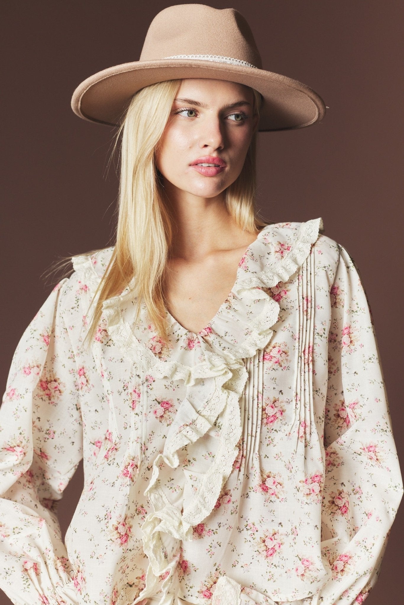 Marguerite Floral Ruffle Blouse - Westly
