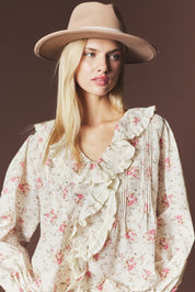Marguerite Floral Ruffle Blouse - Westly