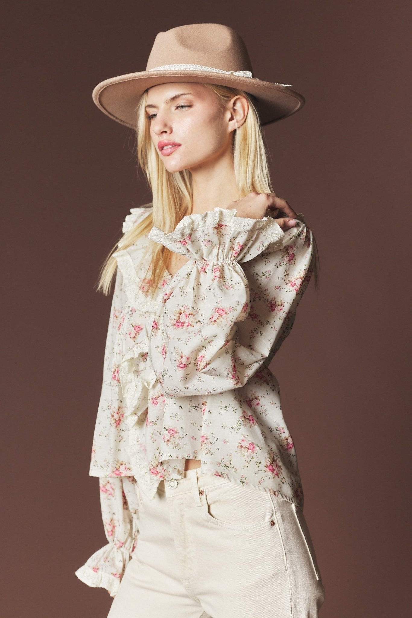 Marguerite Floral Ruffle Blouse - Westly