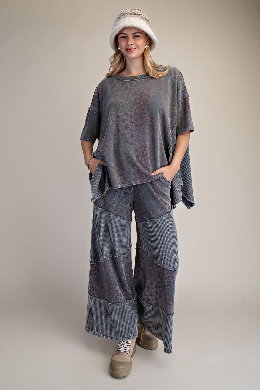 Mariah Patchwork Print Oversized Tunic Top - Westly
