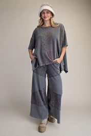Mariah Patchwork Print Oversized Tunic Top - Westly