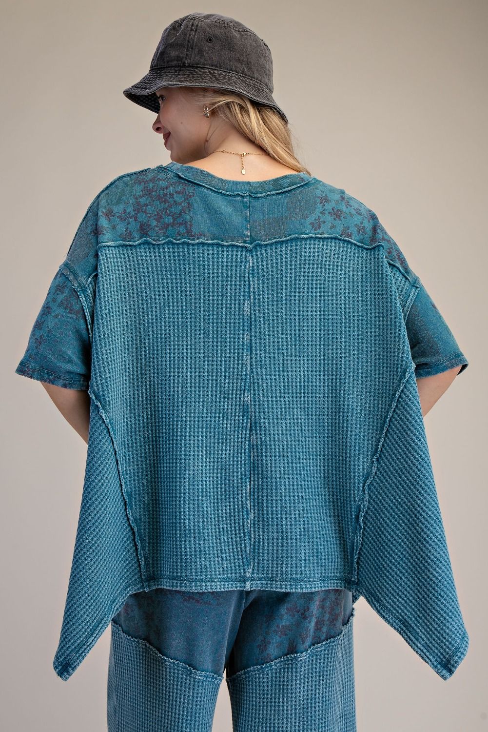 Mariah Patchwork Print Oversized Tunic Top - Westly