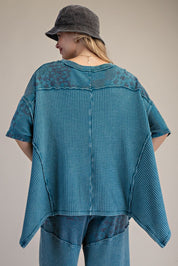 Mariah Patchwork Print Oversized Tunic Top - Westly