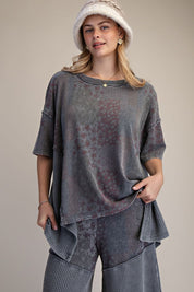 Mariah Patchwork Print Oversized Tunic Top - Westly