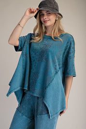 Mariah Patchwork Print Oversized Tunic Top - Westly