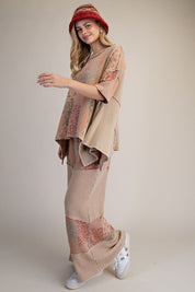 Mariah Patchwork Print Oversized Tunic Top - Westly