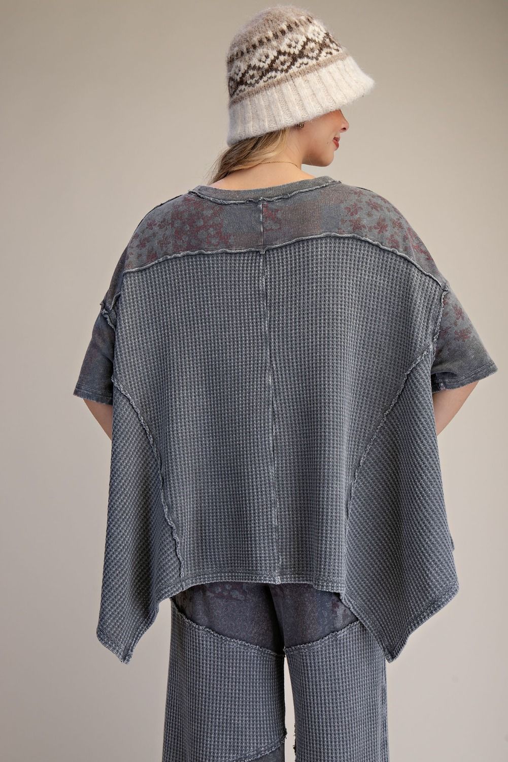 Mariah Patchwork Print Oversized Tunic Top - Westly