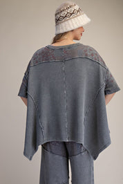 Mariah Patchwork Print Oversized Tunic Top - Westly