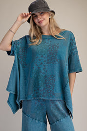 Mariah Patchwork Print Oversized Tunic Top - Westly