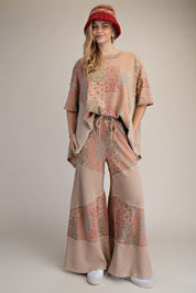 Mariah Patchwork Print Oversized Tunic Top - Westly