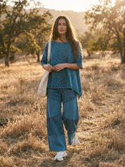 Mariah Patchwork Print Oversized Tunic Top - Westly
