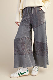 Mariah Patchwork Print Washed Terry Pants - Westly