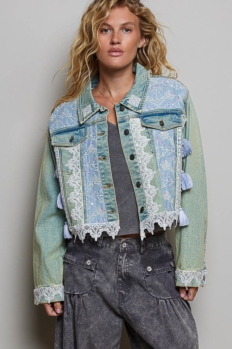 Marietta Embroidered Denim Jacket - Westly