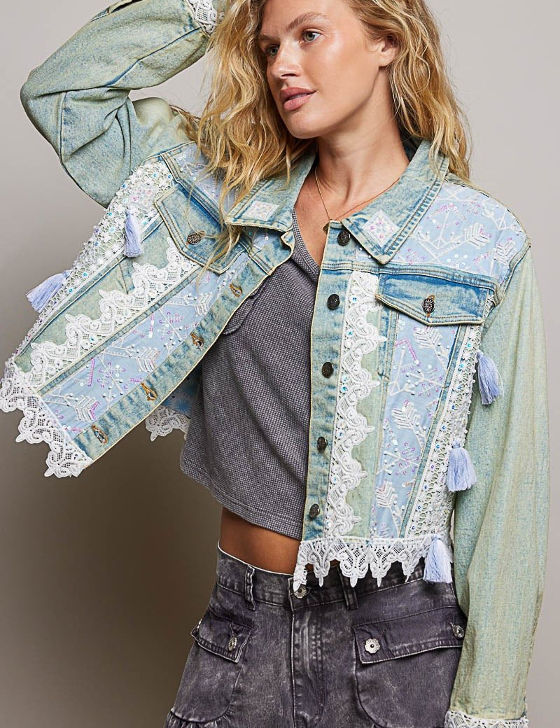 Marietta Embroidered Denim Jacket - Westly