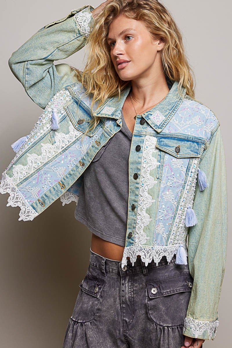 Marietta Embroidered Denim Jacket - Westly