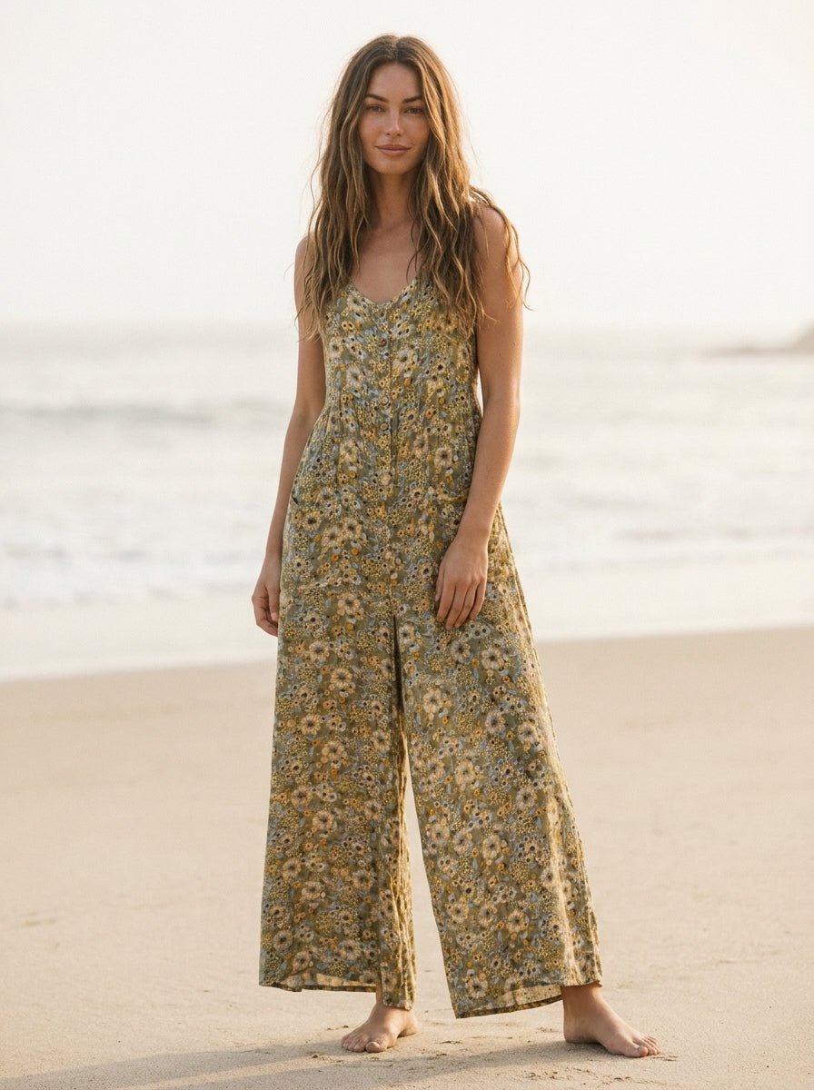 Marigold Wide - Leg Floral Jumpsuit - Westly