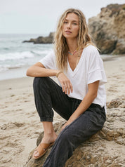 Marina Boxy V - Neck Tee - Westly
