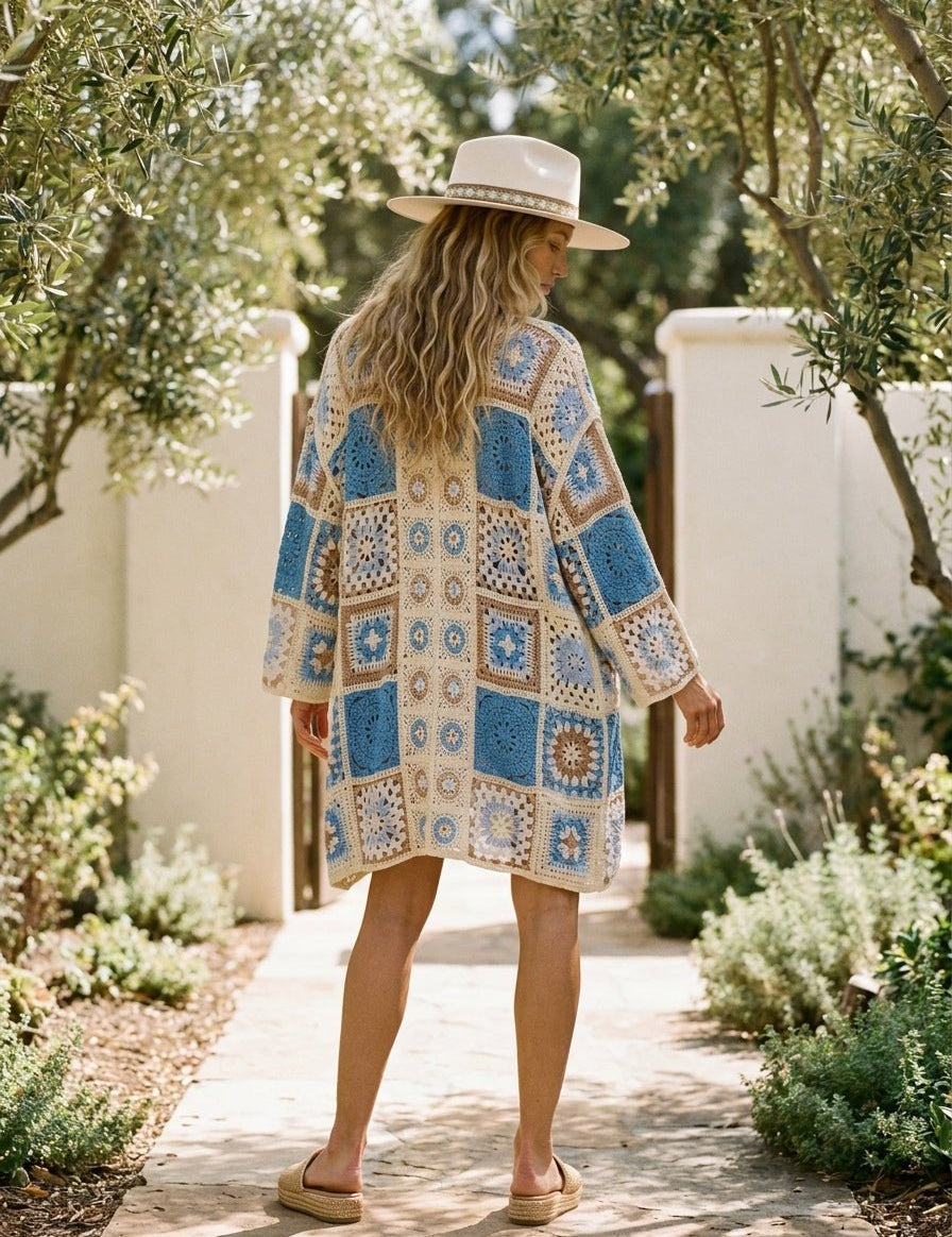 Mariposa Crochet Patchwork Duster - Westly