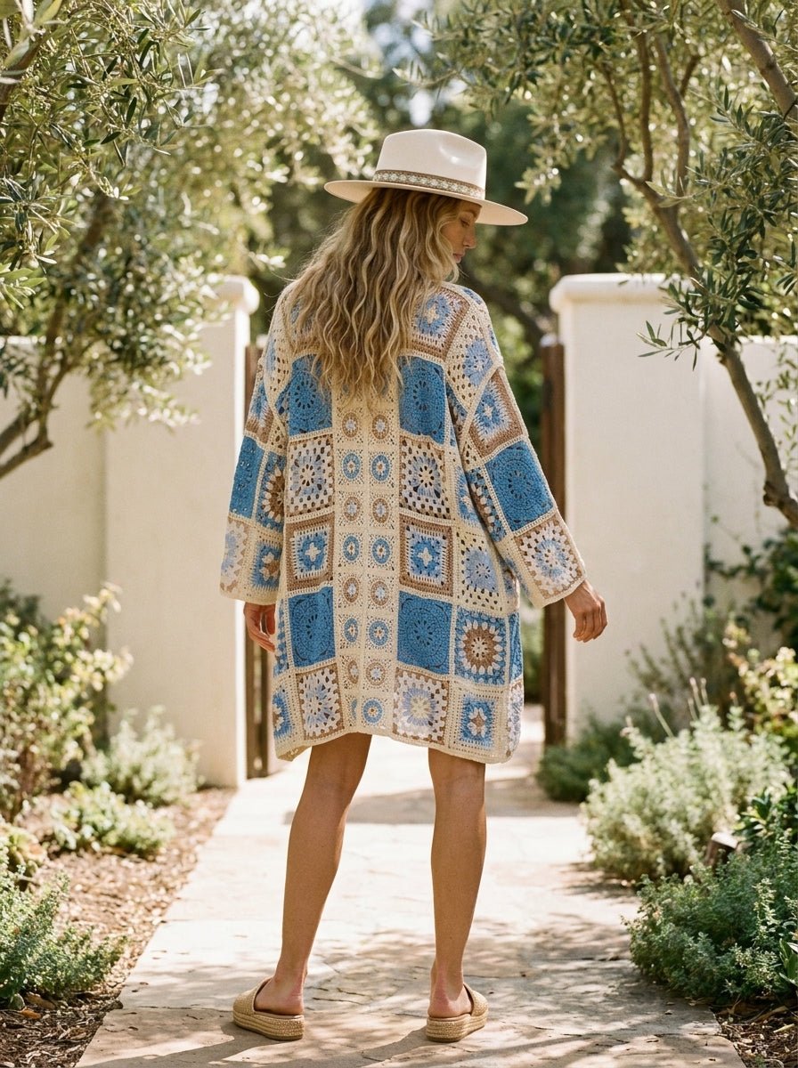 Mariposa Crochet Patchwork Duster - Westly