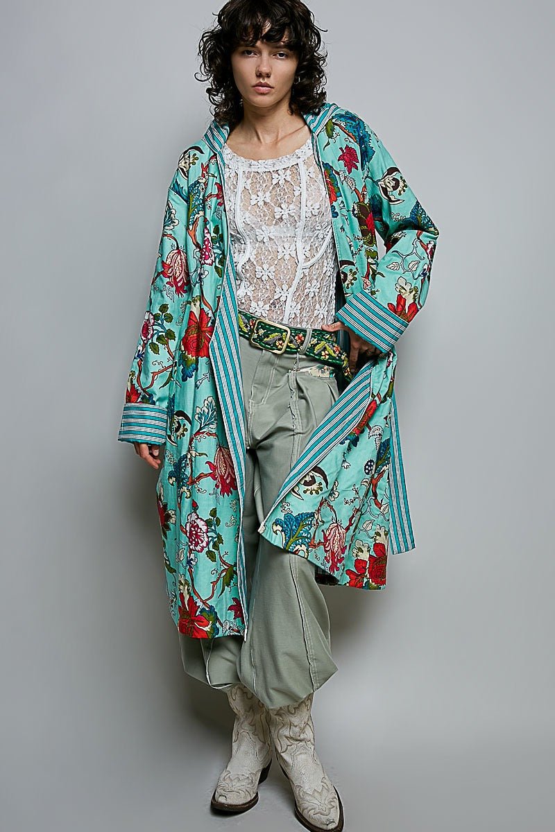Mariposa Reversible Velvet Duster - Westly