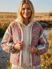 Mason Garden Floral Quilted Zip-Up Jacket - Westly
