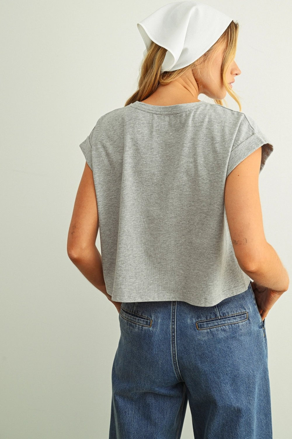Mauve USA Patchwork Cropped Tee - Westly