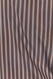 Mavis Striped Ruched Hem Shirt - Charcoal Multi Stripe