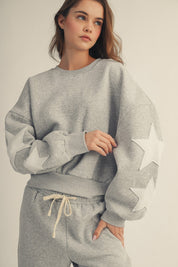 Maya Star Accenet Relaxed Sweatshirt - Westly