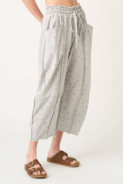 Meadow Floral Print Seam Detail Barrel Pants - Westly