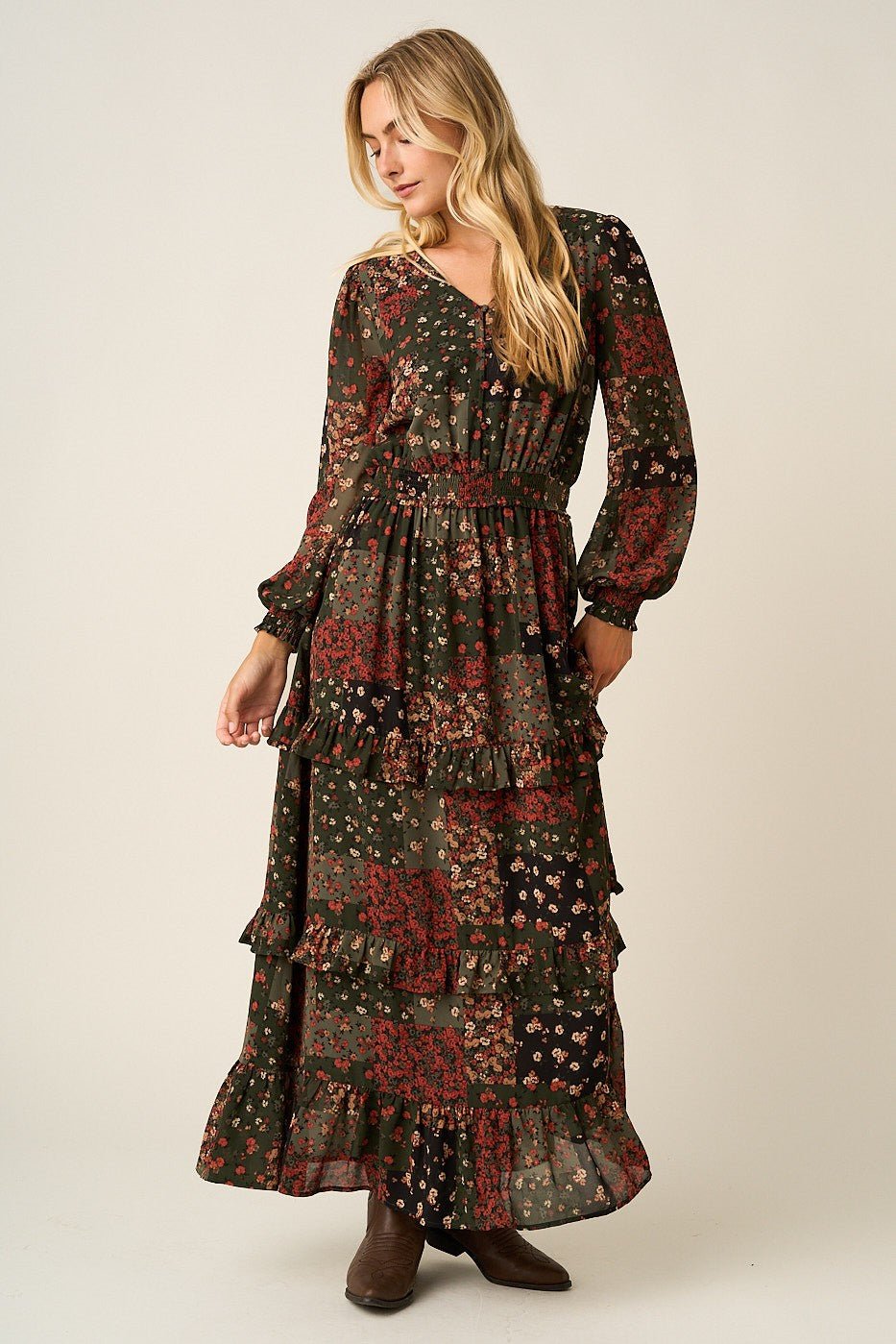 Meadowbook Floral Tiered Maxi Dress - Westly