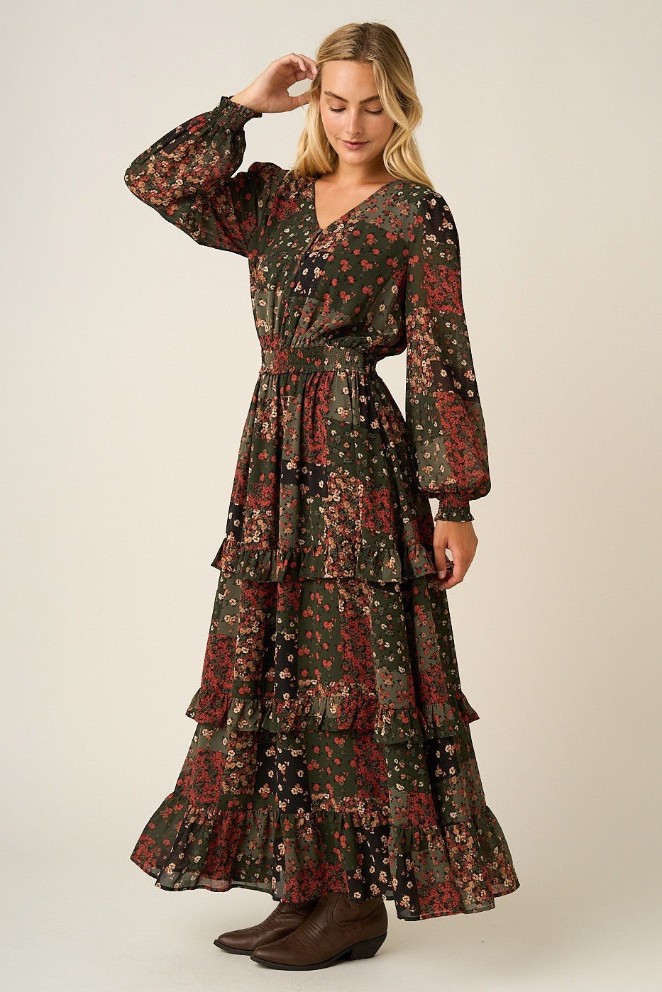 Meadowbook Floral Tiered Maxi Dress - Westly