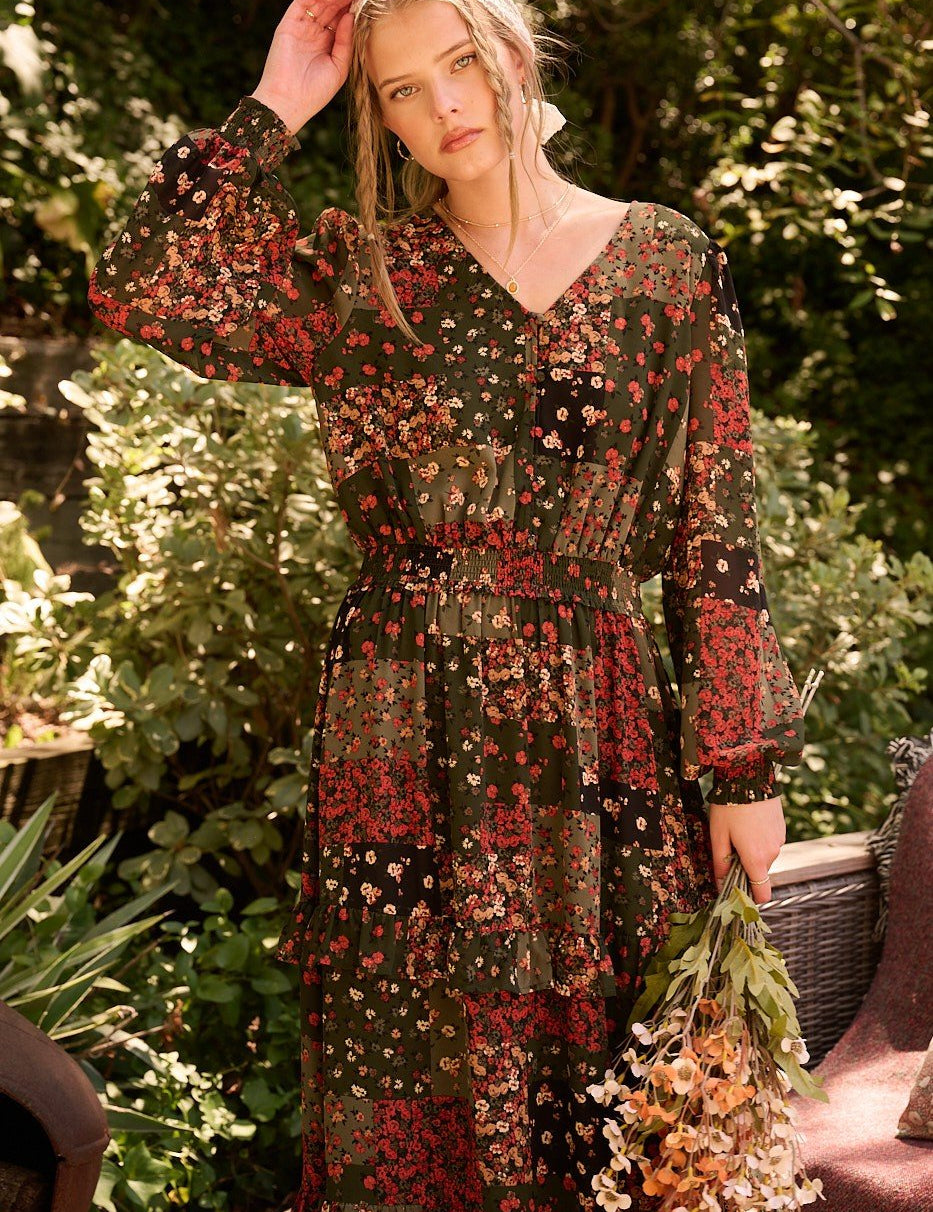 Meadowbook Floral Tiered Maxi Dress - Westly