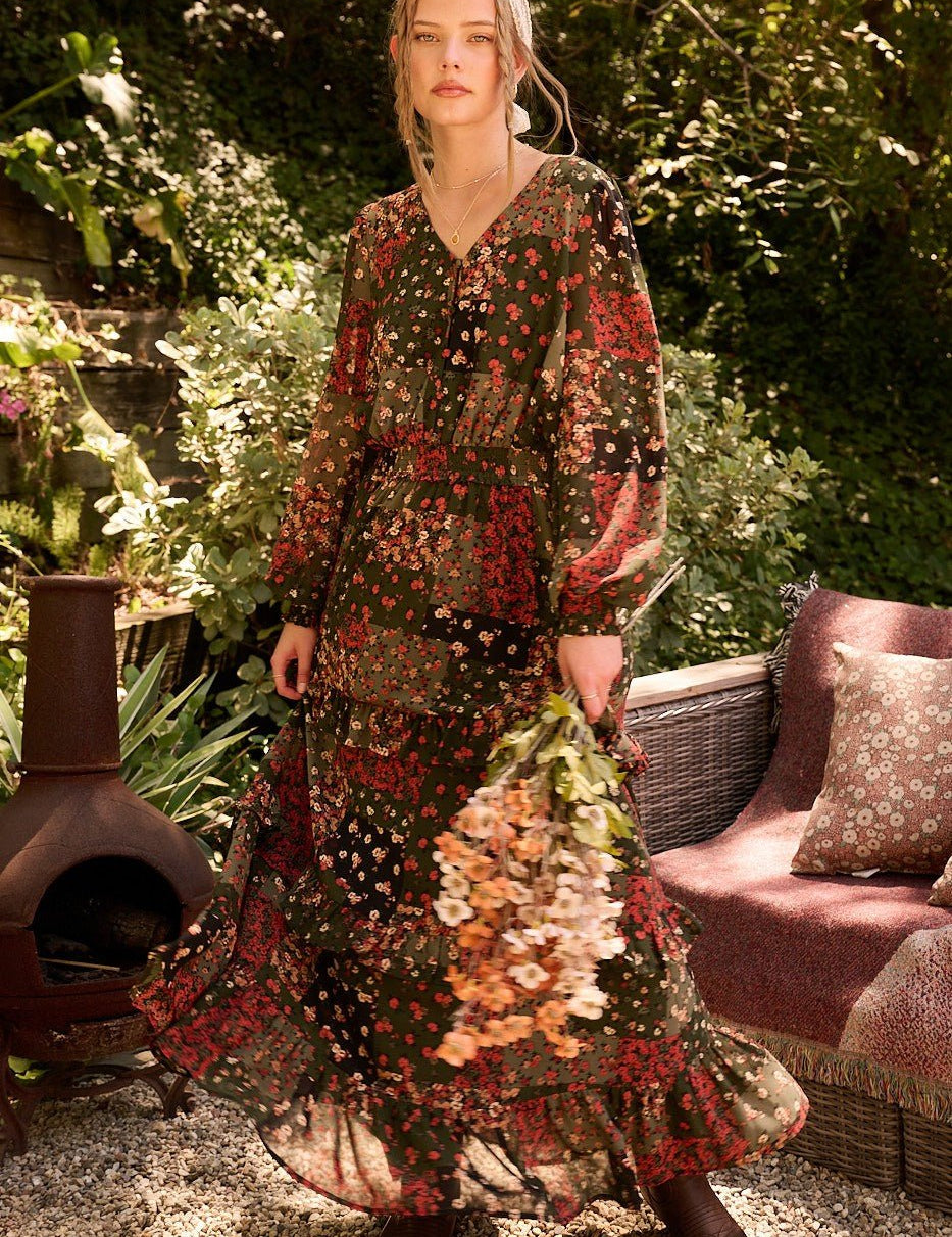 Meadowbook Floral Tiered Maxi Dress - Westly