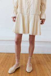 Meadowlight Lace Pintuck Tiered Tunic Dress - Westly