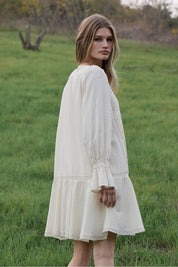 Meadowlight Lace Pintuck Tiered Tunic Dress - Westly
