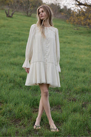 Meadowlight Lace Pintuck Tiered Tunic Dress - Westly