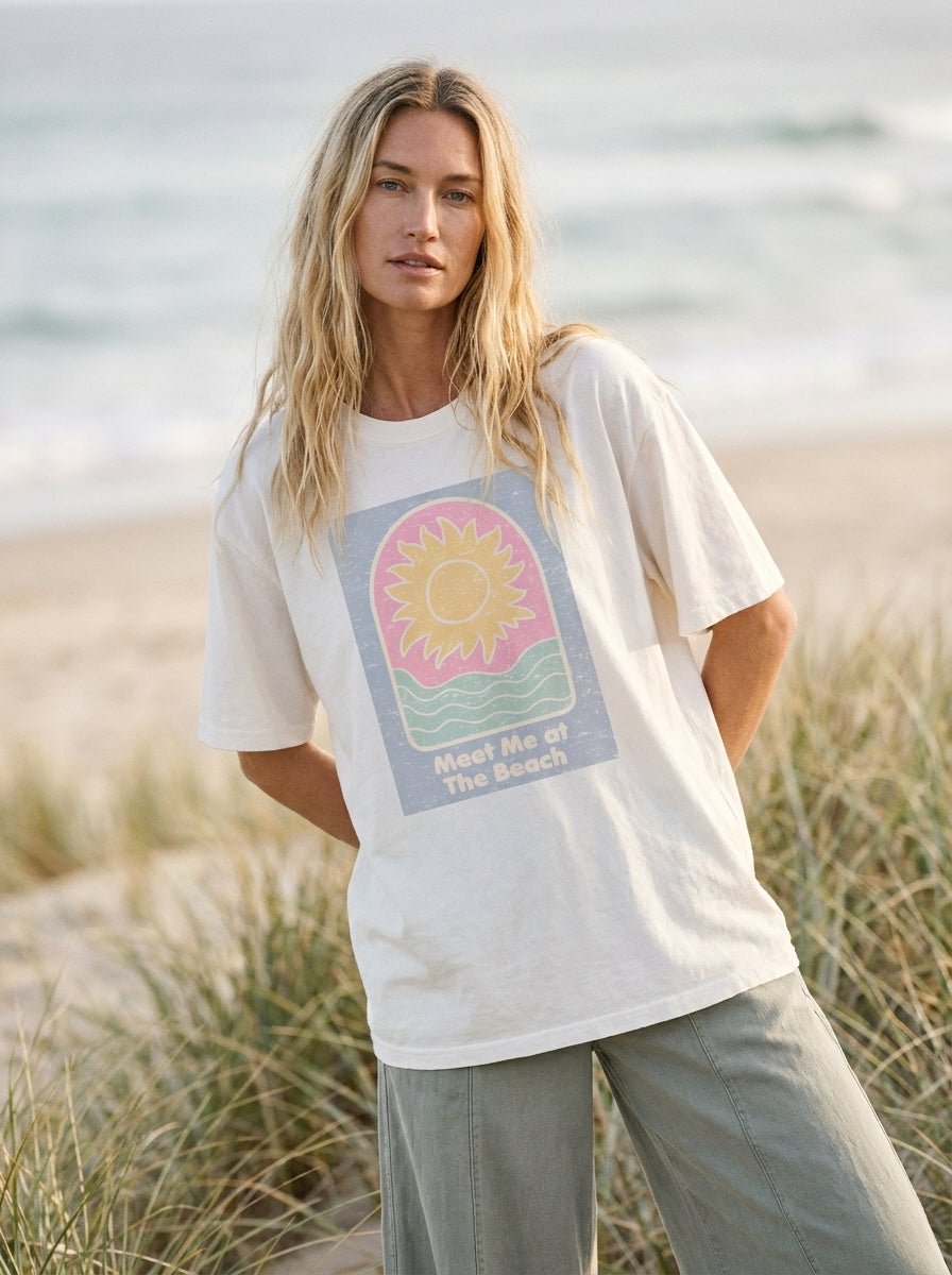 Meet Me At The Beach Graphic Tee - Westly