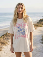 Meet Me At The Beach Postcard Graphic Tee - Westly