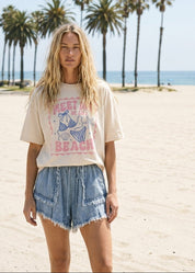 Meet Me At The Beach Postcard Graphic Tee - Westly