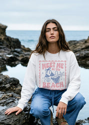 Meet Me At The Beach Postcard Sweatshirt - Westly