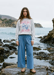 Meet Me At The Beach Postcard Sweatshirt - Westly