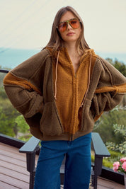 Mendocino Colorblock Zip-Up Sherpa - Westly