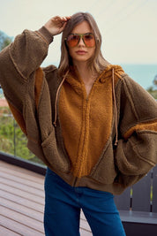 Mendocino Colorblock Zip-Up Sherpa - Westly