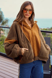 Mendocino Colorblock Zip-Up Sherpa - Westly